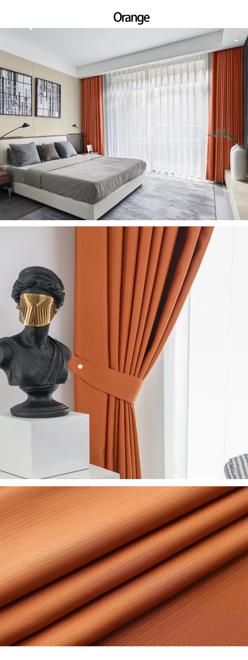 YCENTRE Modern Style Solid Color Window Treatment Curtains Thermal Insulated Curtains Blackout Curtain Drape For Living Room