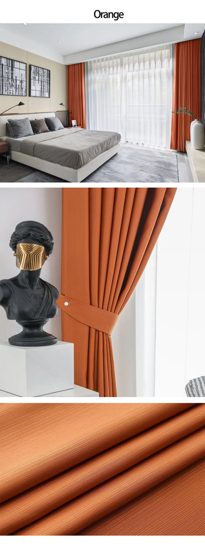 YCENTRE Modern Style Solid Color Window Treatment Curtains Thermal Insulated Curtains Blackout Curtain Drape For Living Room