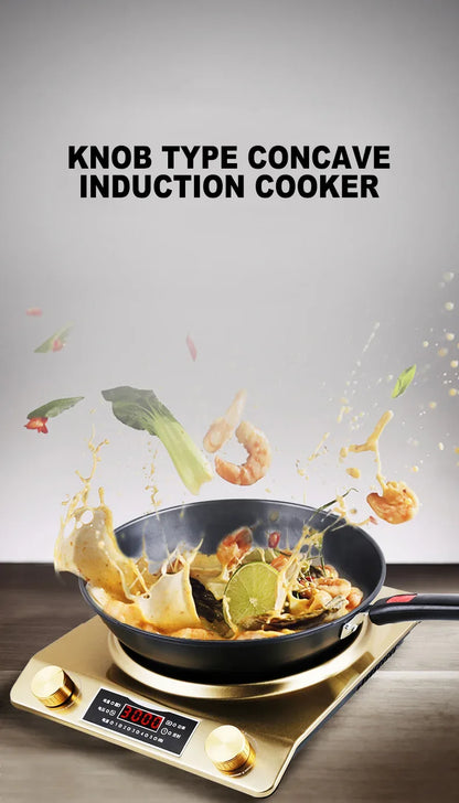 3000W Household Induction Cooker High-power Induction Cooking Stove Hot Pot Concave Cooking Machine