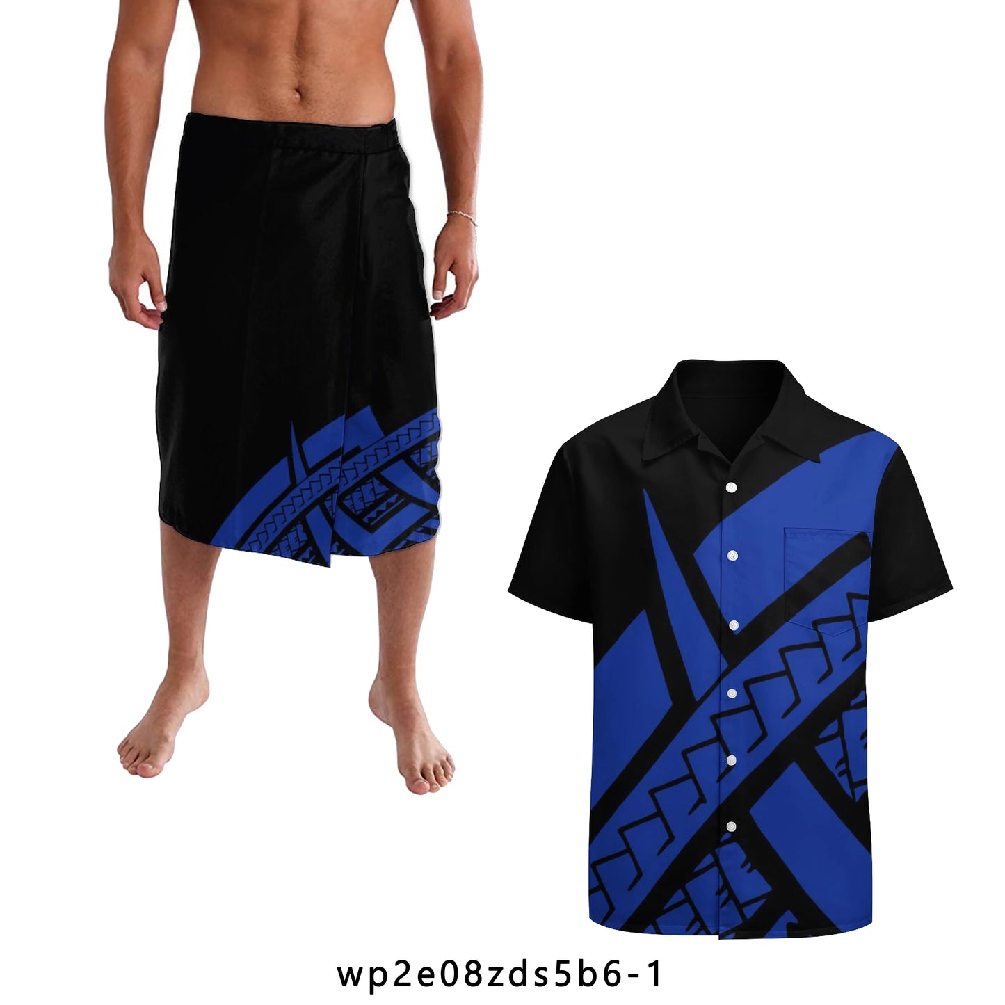 Hot Sale Hawaii Flower Print Summer Aloha Shirts Men Quick Dry Short Sleeve Custom Lavalava Ie Faitaga Men Beach Swimsuit Sarong