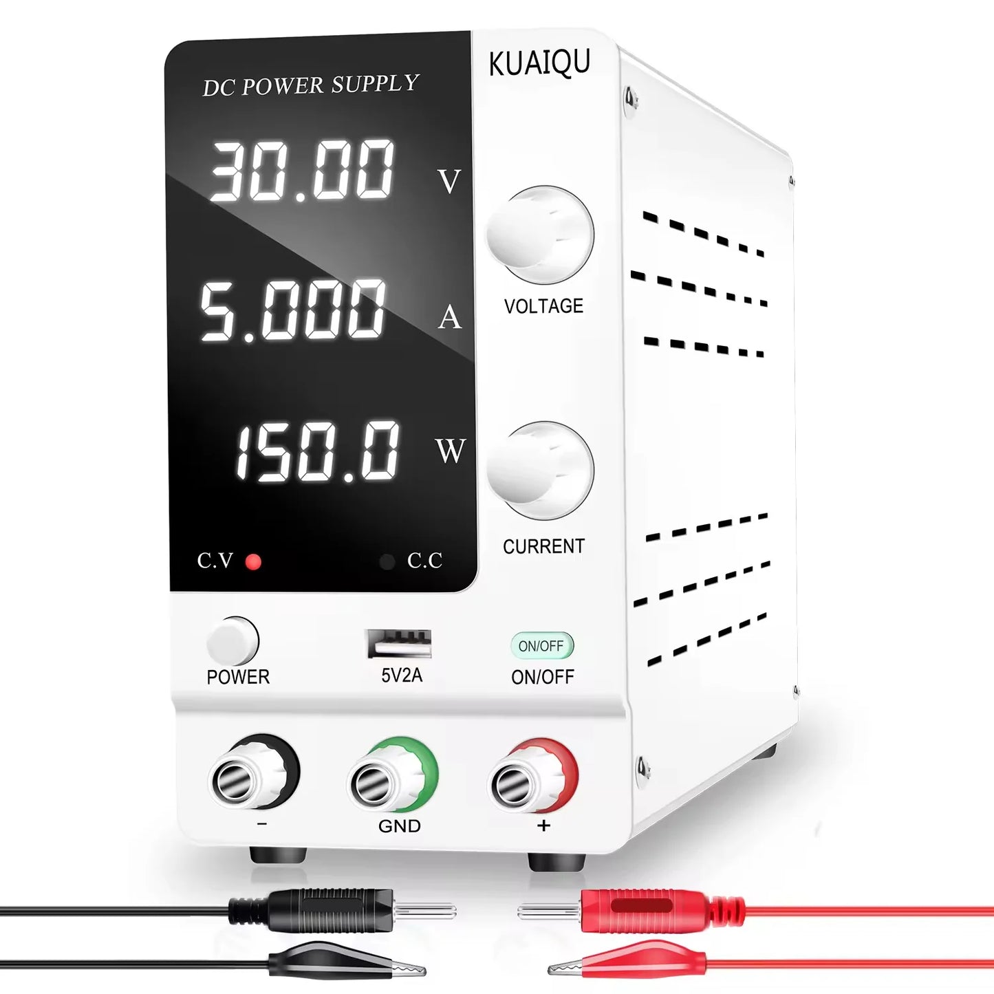 KUAIQU SPPS-C305 30V 5A 150W Encoder Adjustable Digital Display Regulated Power Supply Battery Charging Mobile Phone Repairing