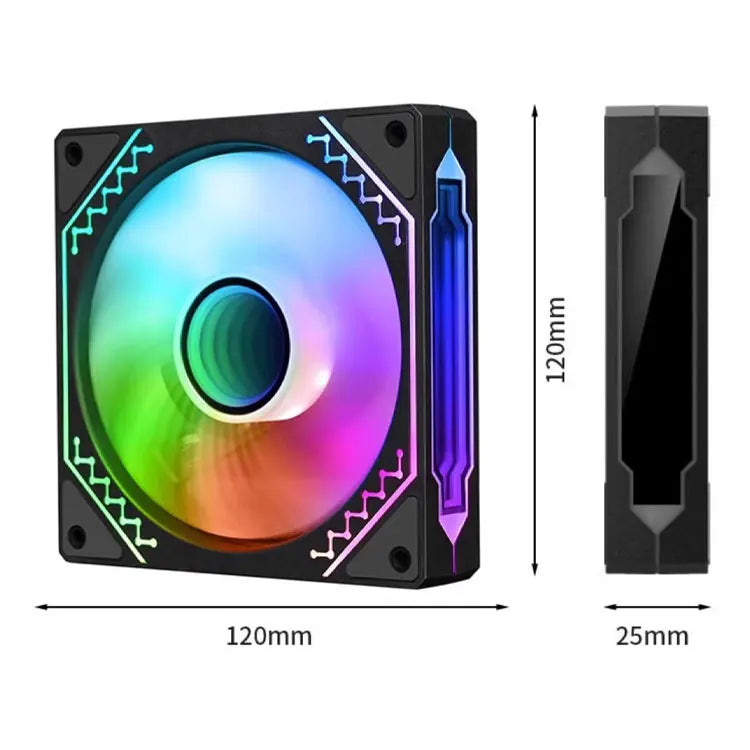 1300-2500 RPM 120x120x25mm DC 12v 120mm Fans PWM ARGB Computer Noiseless Fan Axial Flow Cooling Fan