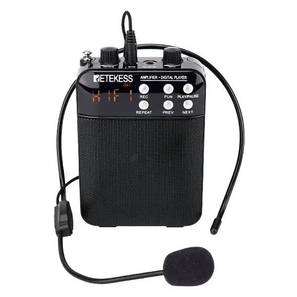 Retekess TR619 Megaphone Portable 3W FM Recording Voice Amplifier Teacher Microphone Speaker Mp3 Player FM Radio for Tour Guide