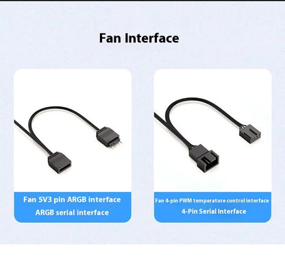 TEUCER PRO 12CM ARGB Shuang Synchronous Mute 4th Generation Family Chassis Ball Bearing Plastic Computer Case Cooling Fan