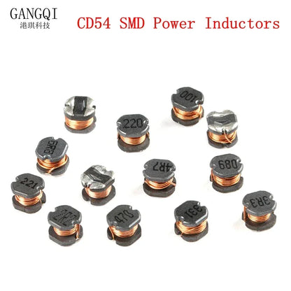 20pcs CD54 SMD Power Inductor 1R0 1R5 2R2 3R3 4R7 6R8 1 1.5 2.2 3.3 4.7 6.8 10 15 22 33 47 68 101 221 471UH 102 222 471 472 MH