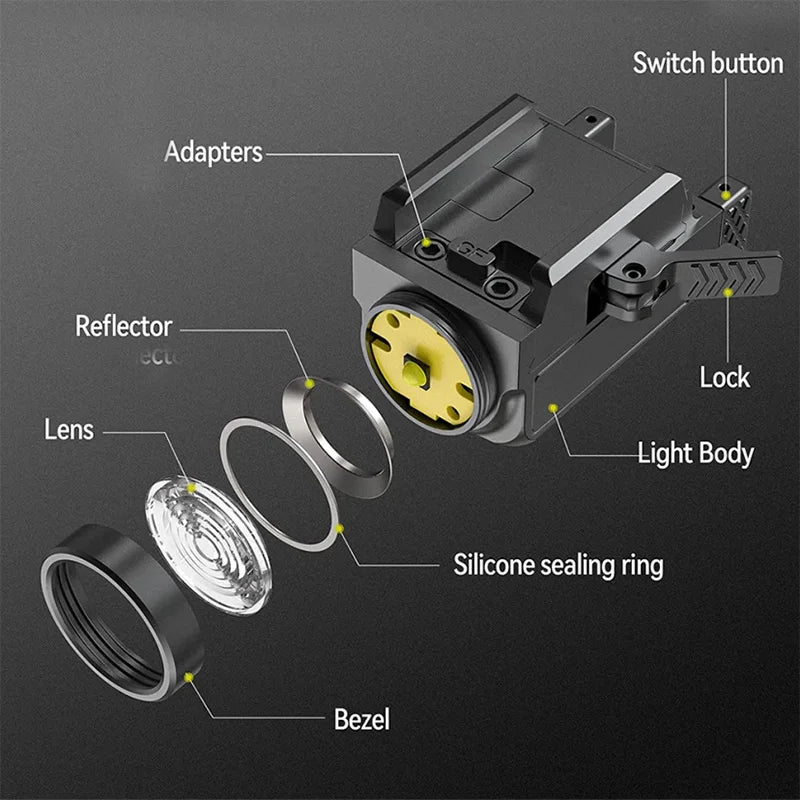 Dropshipping GM23 Light 800Lm Rechargeable Mounted Accessories Tactical Flashlight
