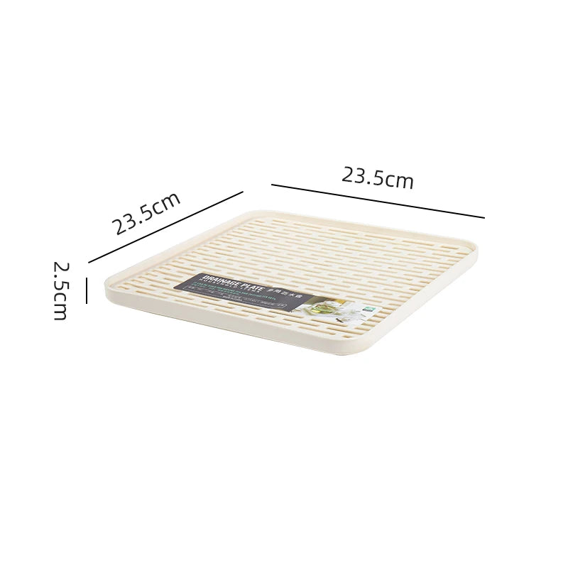 Bathroom Kitchen Sink Rectangle Multifunction Storage Serving Tea Draining Board Cup Drying Rack Plastic Dish Drain Household