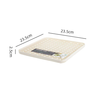 Bathroom Kitchen Sink Rectangle Multifunction Storage Serving Tea Draining Board Cup Drying Rack Plastic Dish Drain Household