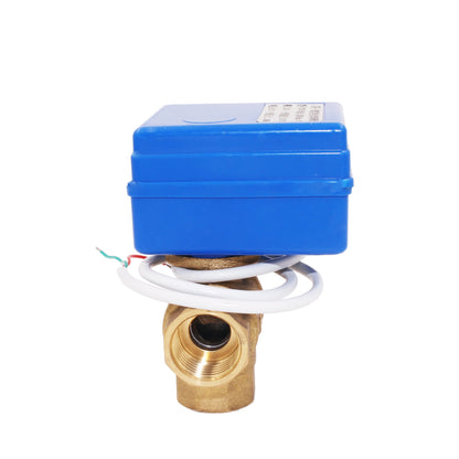 3 Way Valve CWX-20P T-type L-type Vertical Type Dn15 Dn20 Brass 3 Way Electric Actuated Ball Valve