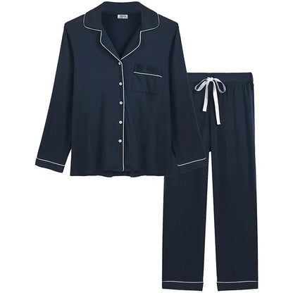 Joyaria Pajama Sets Women Long Sleeve Sleepwear Button Down Pj Pants Set Soft Bamboo Female Night Suit PJS Women Pyjamas Femmes