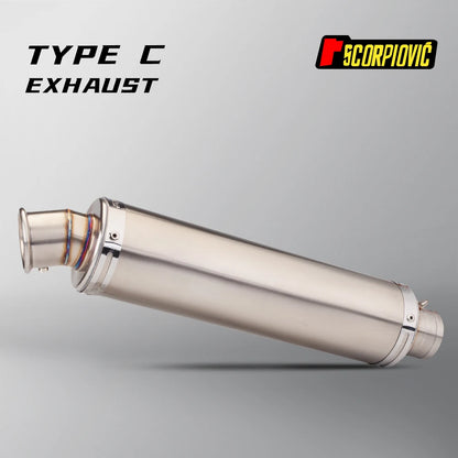 36-51mm STB Universal Motorcycle Exhaust Pipe Muffler Carbon Fiber Escape Moto  for RC390 Z800 GSXR750 TMAX530 XMAX300 250 CBR50