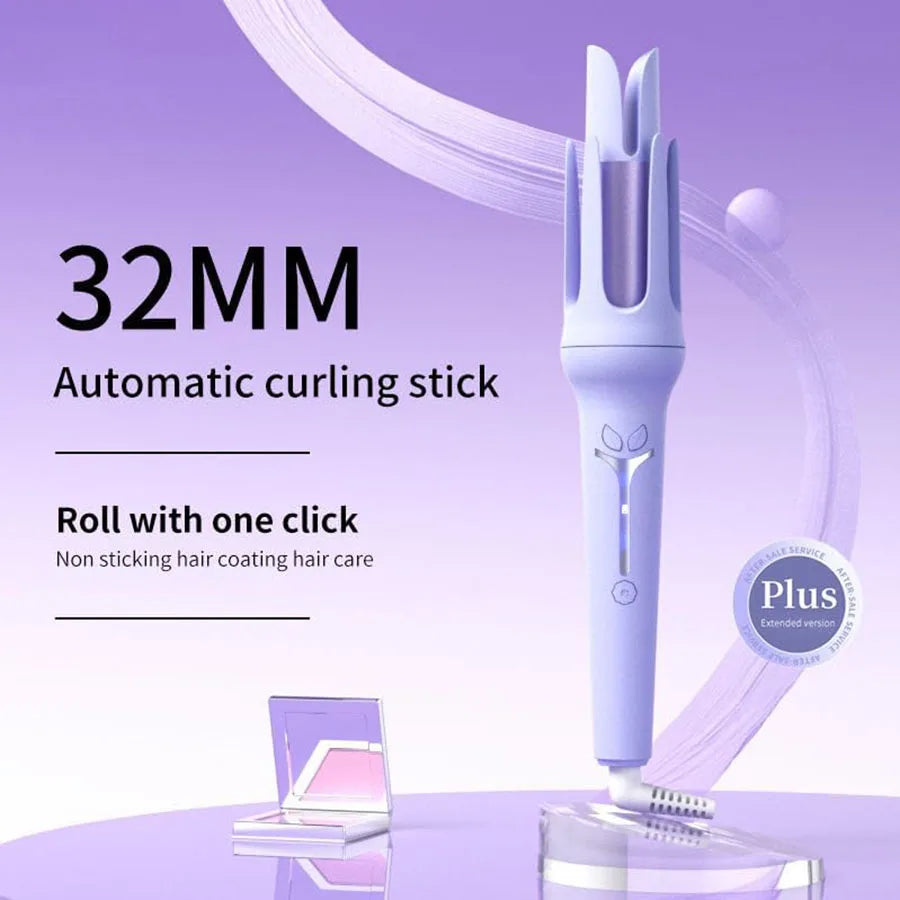 New Style Ceramic Tourmaline Curling Wand Adjustable Temperature Hair Curler Iron for Natural Waves