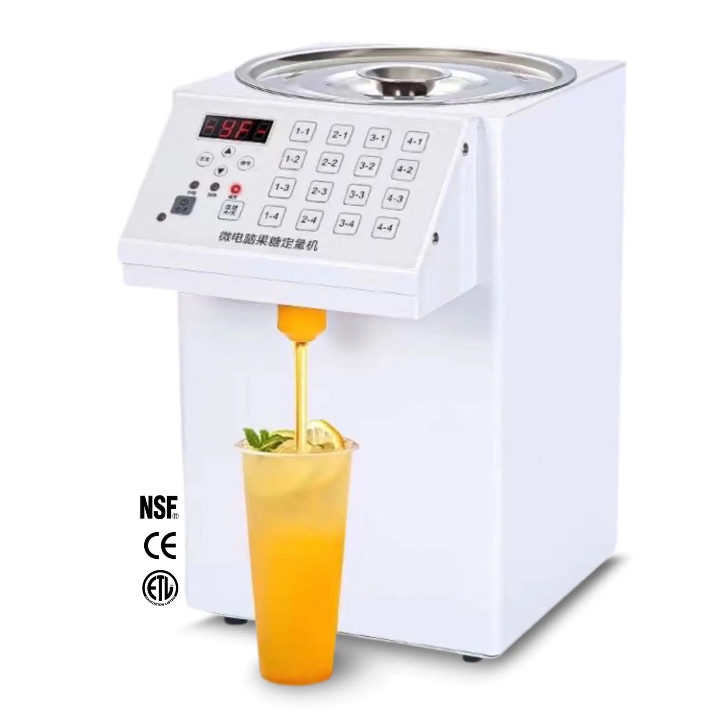 Commercial Milk Tea Shop Special Fructose Machine with EU Certified NSF/ETL/CE Certified Boba Milk Tea 16-key Fructose Machine
