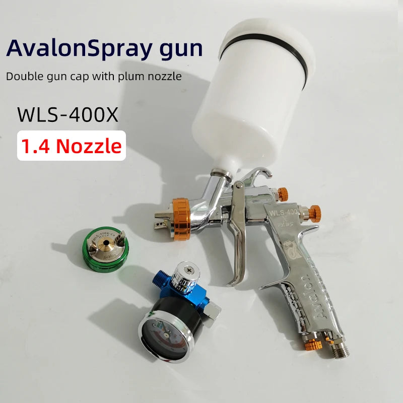 Taiwan Avalon WLS-400X HVLP Airbrush Double Cowl Varnish Color Spray Gun Car Paint 1.4 Caliber Industrial Spray Finishing
