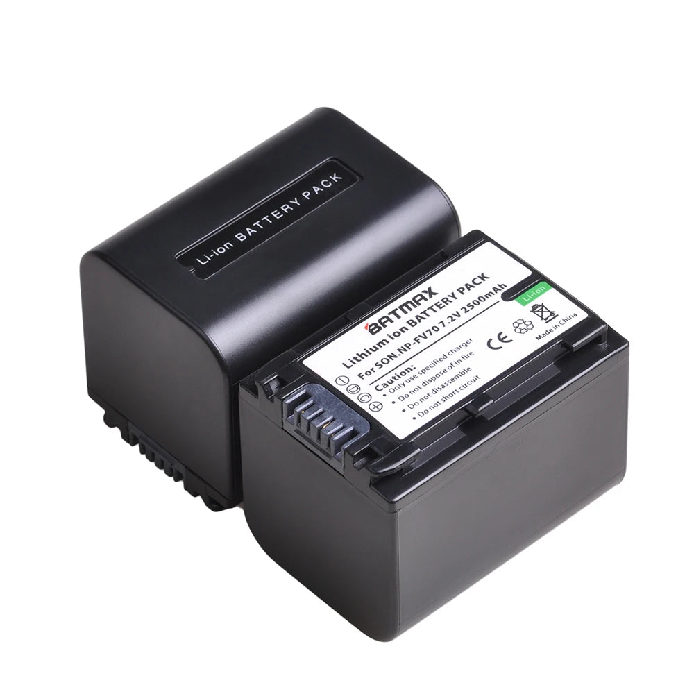 2500mAh NP-FV70 NP FV70 Battery + LCD Dual USB Charger for Sony NP-FV70 NP-FV90 NP-FV100 FV120 HDR-SR68 DCR-SX85 DCR-S