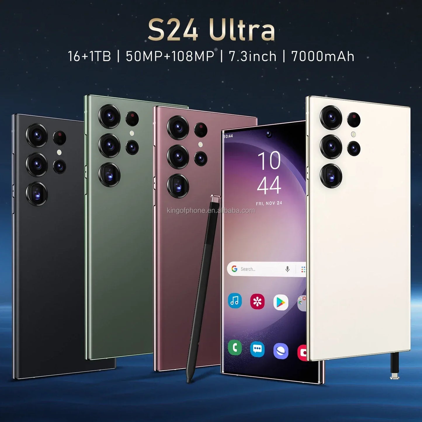2024New S-Pen Android Phone 16+1TB S24 Ultra Smartphone 7.3inch Telephone Fast Charging Unlock 4G WIFI S24 Mobile Phone Dual SIM