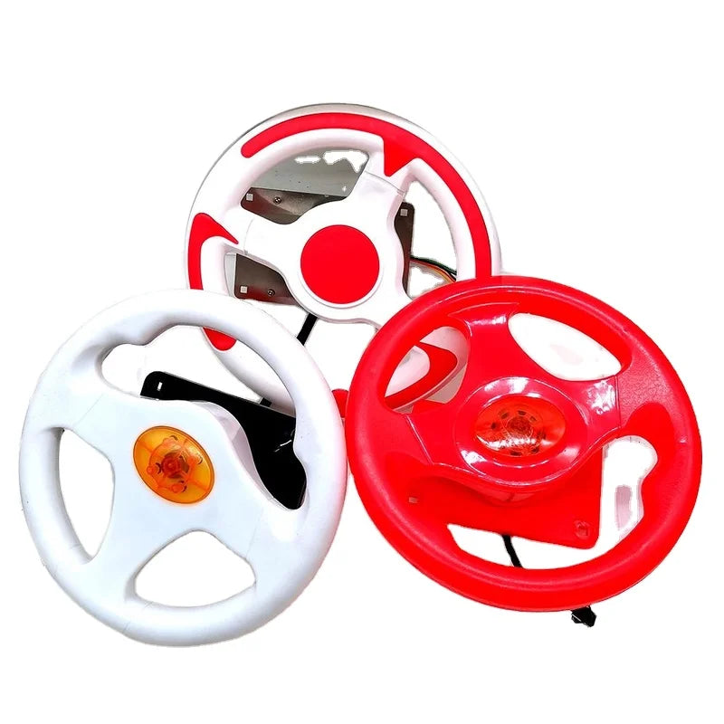 Plastic Steering Wheel Children Coin Operated Video Arcade Outrun Electronics Racing Simulator Car Driving Game Machine Kids