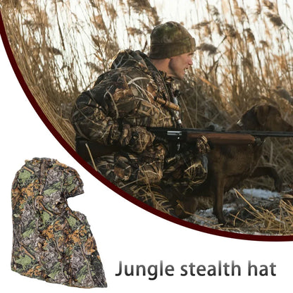 New Ghillie Suit Ghillie Camouflage Leafy Hat 3D Full Face Mask Headwear Turkey Camo Hunter Hunting Accessories