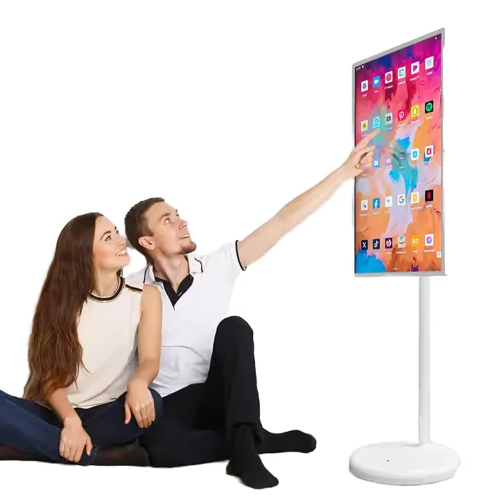 Hot Sale 32 Inch 128GB Camera Android OS Battery Powered Portable Smart TV Touch Screen Bedroom to Kitchen Movable Smart TV