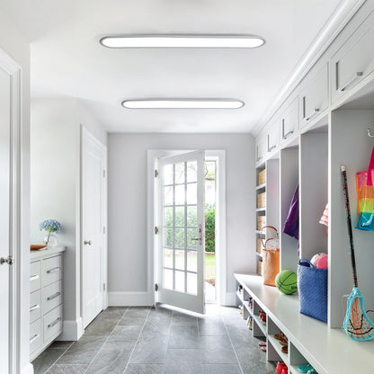 51W LED Flush Mount Ceiling Light, Dimmable Modern Linear Lamp, Low Profile High Brightness Fixture for Kitchen, Shop