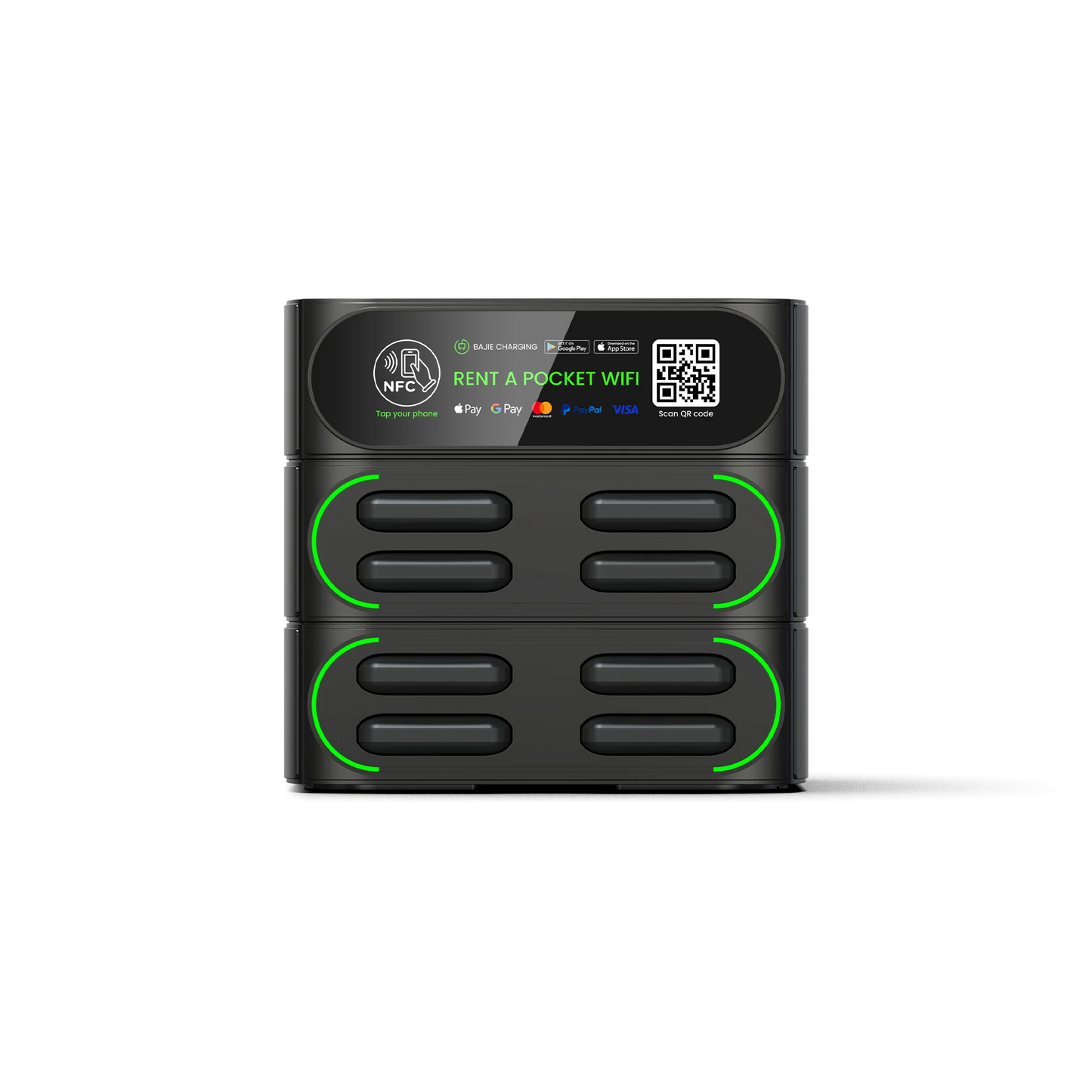 Factory Oem Shared Powerbank Rental Station with Nfc Hire Wireless Power Bank Vending Machine Mieten Bajie Fast Charging