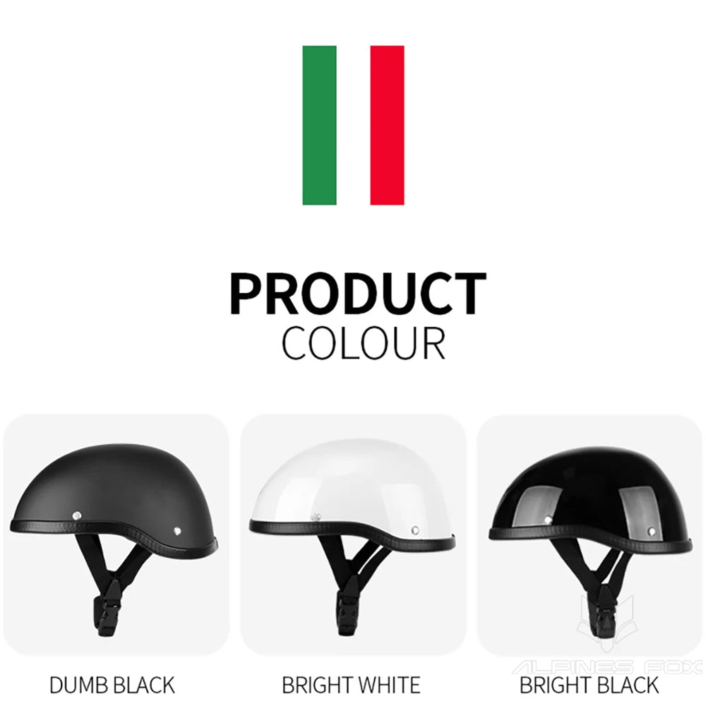 Retro Motorcycle Half Helmet ABS+Cotton Plastic Cap Summer Half Face Unisex Helmet Motorbike Ridder Universal Riding Helmet