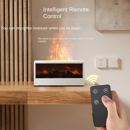New Retro 3D Simulation Electric Desktop Humidifier Aromatherapy Remote Control Home Plastic Power Source Fireplace Household