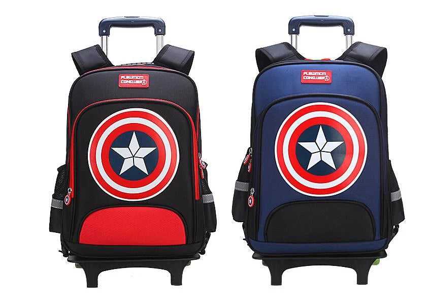 School Rolling backpacks for boys Travel bags for kid Boy's School wheeled backpack wheeled bag for School Trolley bag On wheels