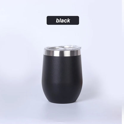 Professional Oem Factory Customizable 12oz Egg Shaped Double Wall Vacuum Stainless Steel Wine Tumbler With Own Personalized Logo