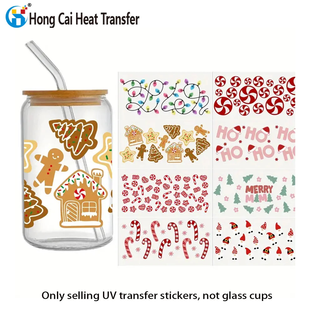 Custom Design Tumblers Waterproof Decals UV DTF Cup Wrap Transfers Vinyl Eco Transfers Sticker for Mugs Glass Coffee Cup