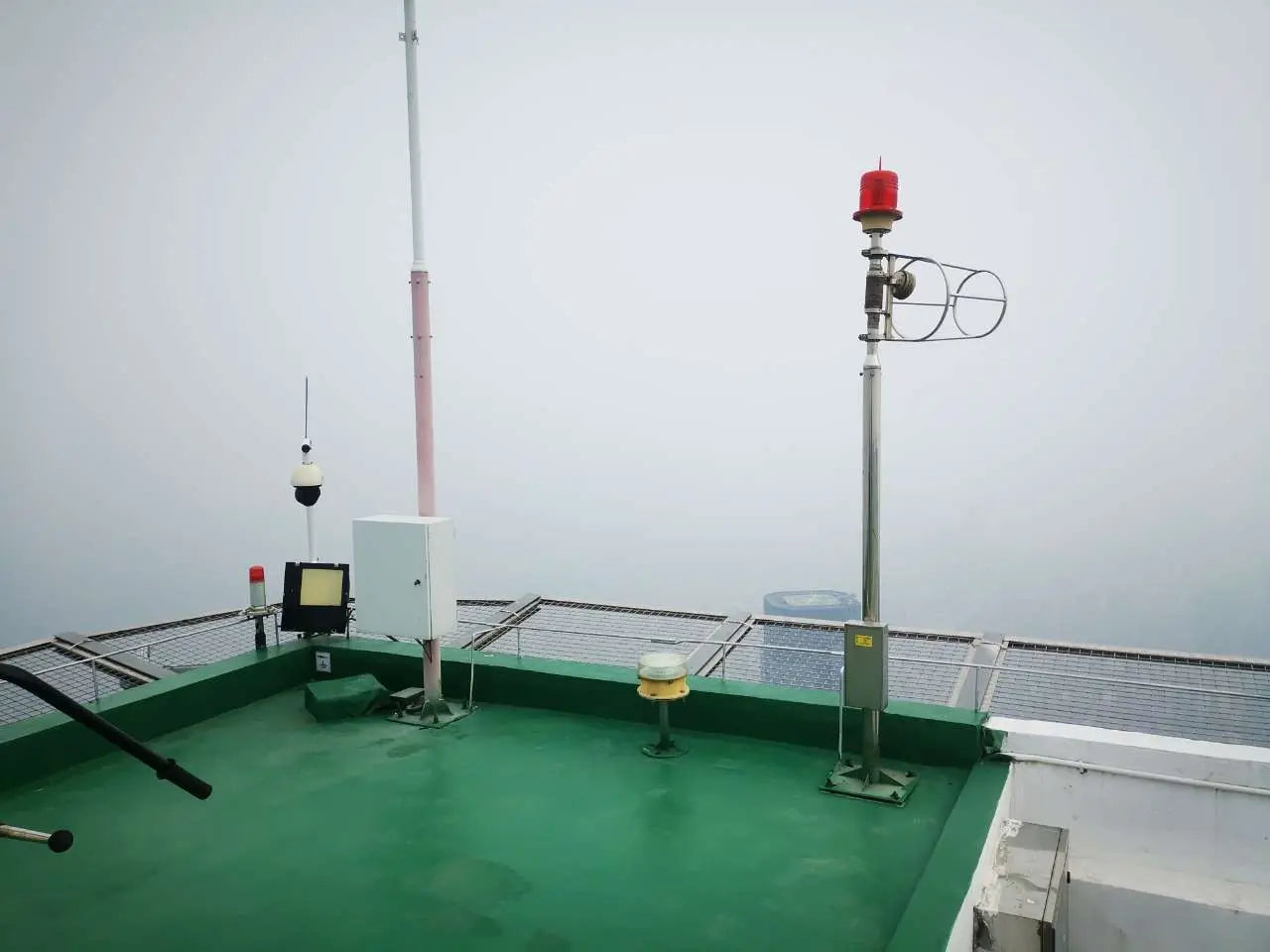 Wind Directional Indicator for a Helipad or Airport Heliport Wind Cone with Obstruction Light