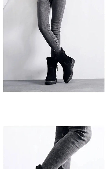 new women's shoes winter tide brand snow boots women  velvet thick warm short boots waterproof non-slip big cotton shoes