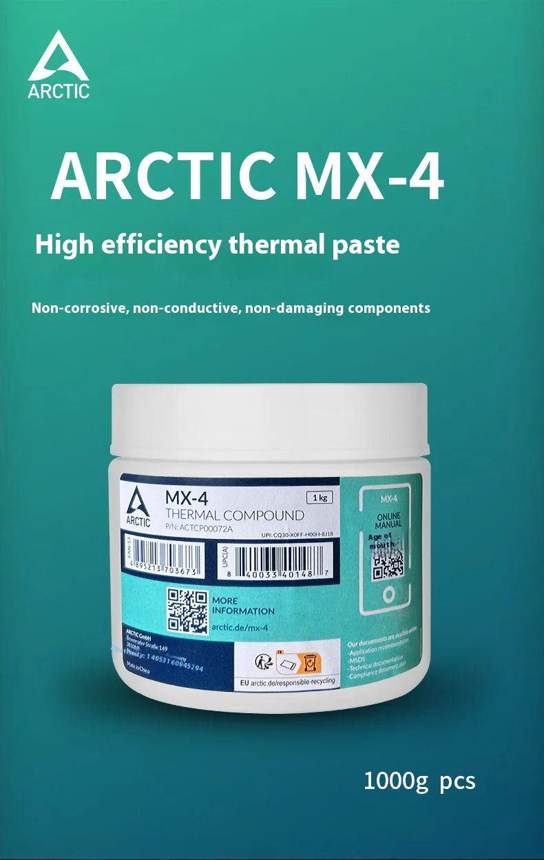 For Arctic Mx-4 Thermal Silicone Grease Desktop Notebook CPU Graphics Card Cooling Paste Copper Computer Case Ball Bearing Bea