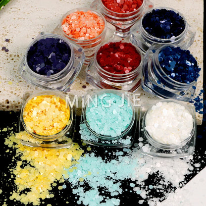 Factory Matt Macaron Colors Nail Sequins Solvent Resistant Non-Toxic Chunky Glitter Bulk Tumbler Snow Globe Epoxy Resin Festival