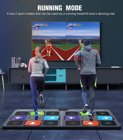 Dance Mat Game for TV/PC Family Sports Video Game Anti-slip Music Fitness Carpet Wireless Double Controller Folding Dancing Pad
