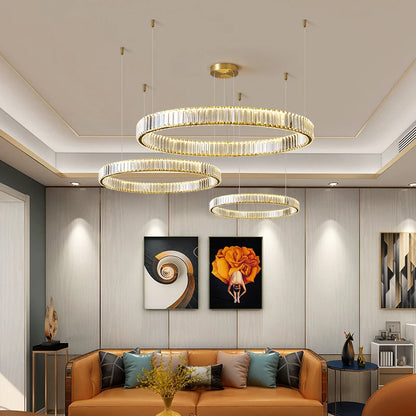 Nordic Style Custom LED Crystal Chandelier for High Ceilings Adjustable Height for Restaurant Villa Hotel Lobby Decor