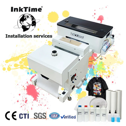 Inktime Customized Multifunction Pet Film Digital Printing F1080 Printhead Impresora A3 Dtf Inkjet T-Shirt DTF Printer