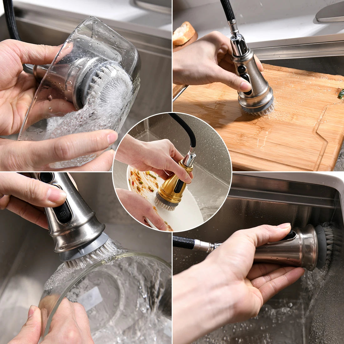 High Quality Single-Handle Modern Kitchen Faucet Commercial Home Water Tap with  Ceramic Classic Contemporary Accessories