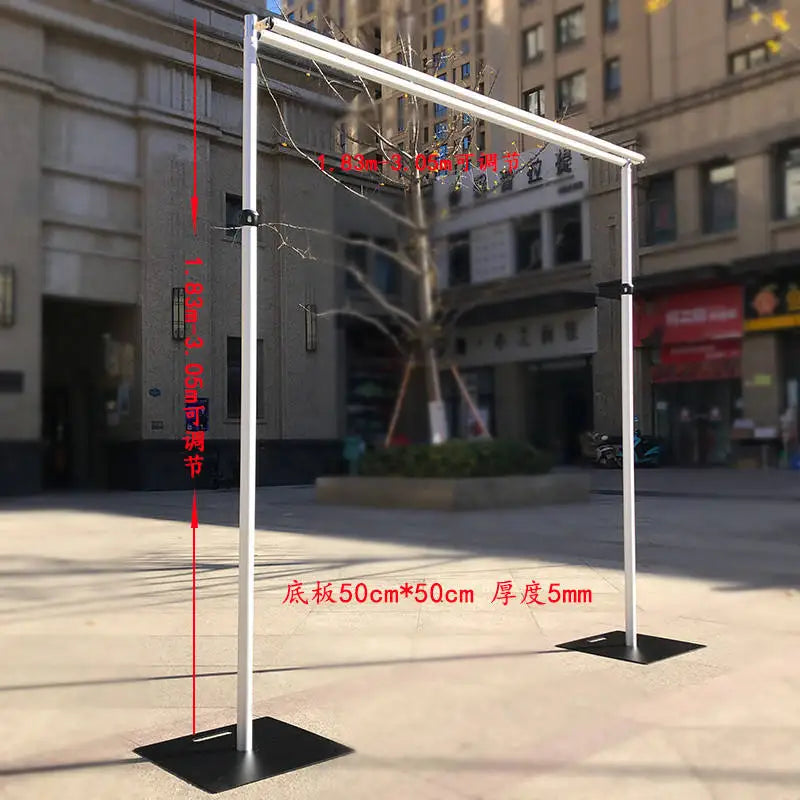 Wholesale 6ft*10ft Adjustable Wedding Pipe and Drape Pillar Backdrop Stand Square Shape Silver Aluminum Pipe&drape on Sale