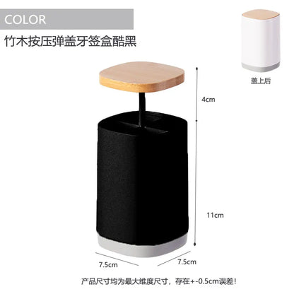 Portable Press Automatic Pop up Toothpick Case Plastic Office and Kitchen Organizer for Sundries Use Eco-Friendly Plastic Holder