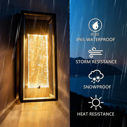 12 Inch Bubble Crystal Glass Wall Sconce Triac Dimmable High CRI Aluminum Alloy Housing for Villa Resort Garden Corridor