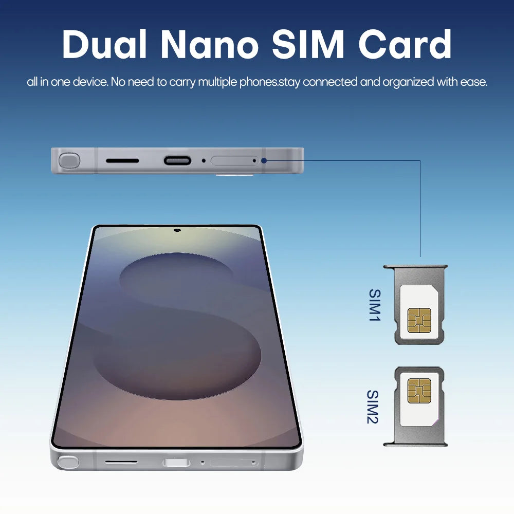 New Androsd S25Ultra Full-screen Smartphone 5g 7.3-snch 48MP+108MP Dual Card Face Recognstson 16GB+1TB Gamsng Telephone