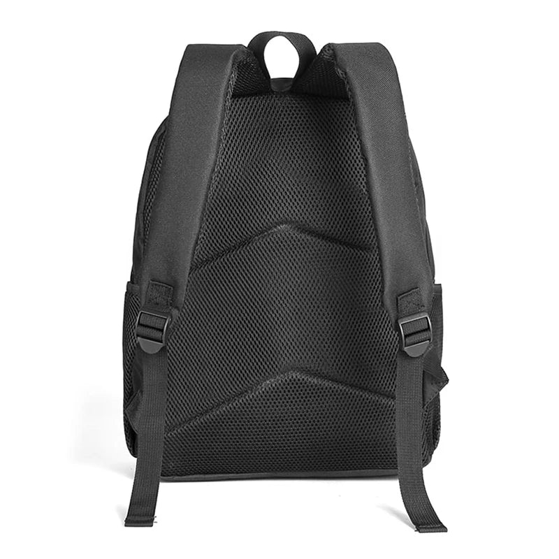 Unisex Double Dragon Play Bead Student Backpack Set Three-Piece Zipper Closure Fashionable Cartoon Pattern Polyester Waterproof