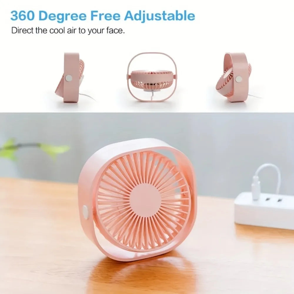 New Desktop Small Fan Rechargeable USA Stock Free Shipping Desktop Fan Portable Office Dormitory Home Sports Car Mini Fan