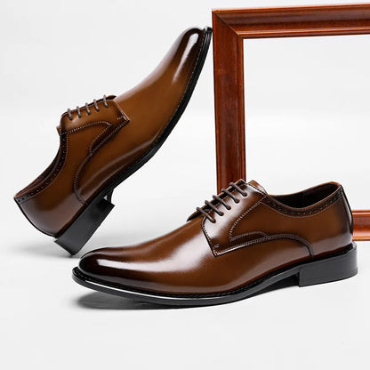 Spring New Men's Casual Leather Shoes Men's Leather Business Shoes