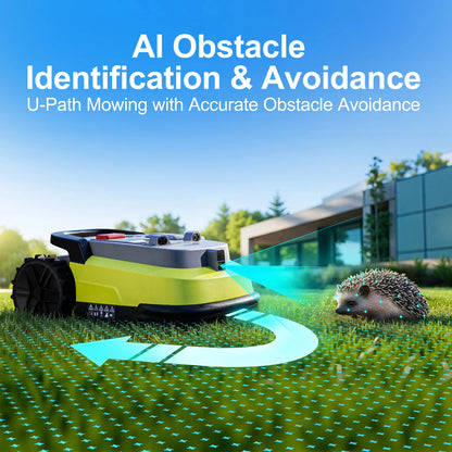 EU Sotcks UBHOME M10 Wireless Robot Lawn Mower, 1000m² ,with Full Frequency Band RTK+AI Vision and App Control  Quiet Lawnmower