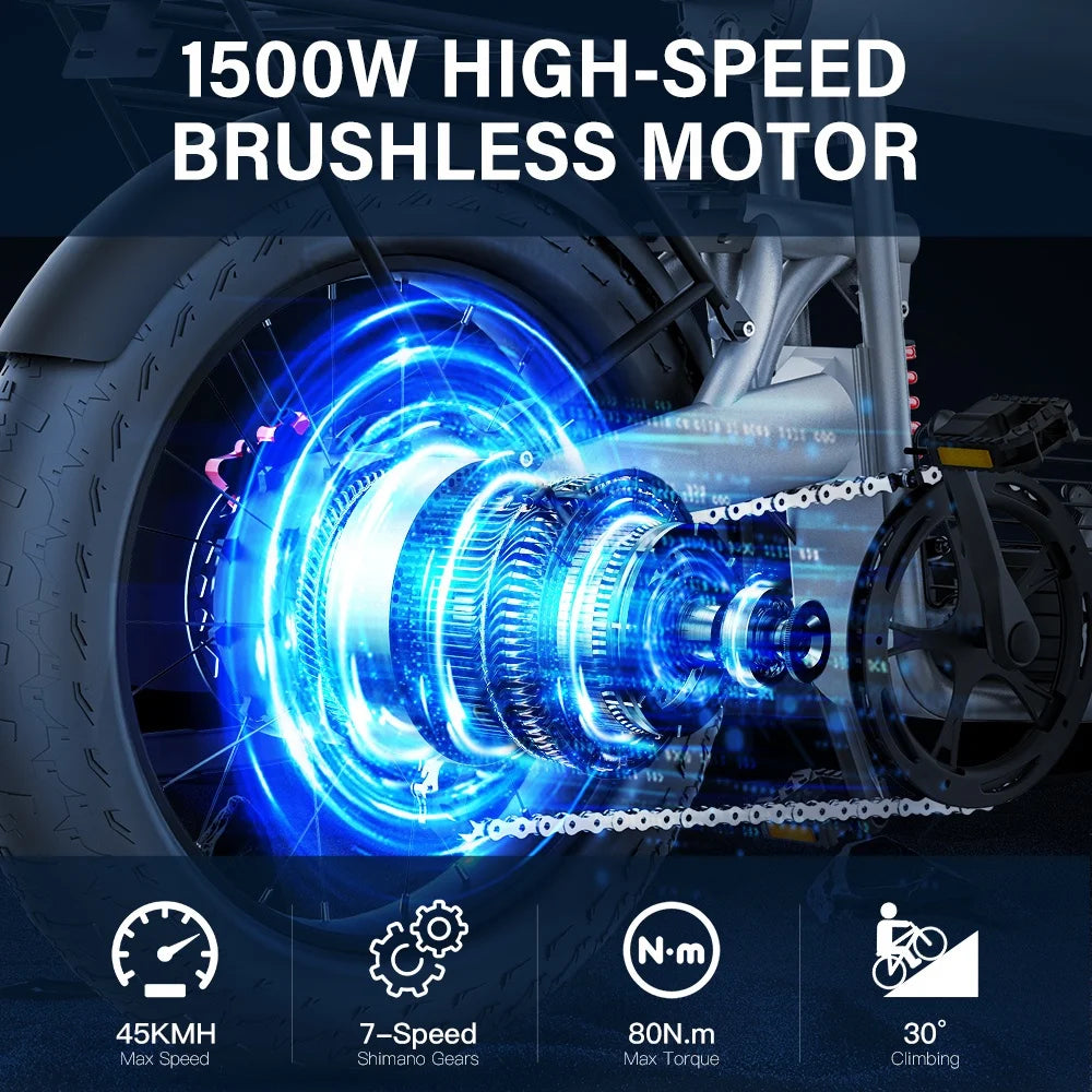 Coswheel T20 Upgraded Version 1500W Ebike Poland Eu Stock Electric Bike Adults for Road Mountain Dirt City Beach Cruiser E Bike