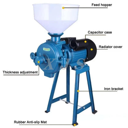 Small Flour Mill Multi Function Dry Wet Corn Mill Grinder Machine for Sale