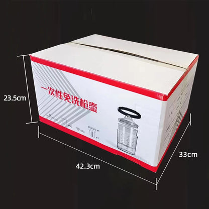 50Pcs 400ML Spray Gun Paint Tank Paint Spray Gun Mixing Cup No Clean Disposable Measuring Cup Type H/O Quick Cup