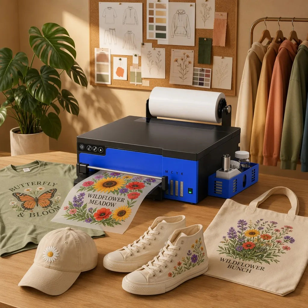 Colorsun New DIY Digital A4 XP600 Inkjet T-shirt Printing Machine Pet Film Transfer DTF Printer for T-shirts